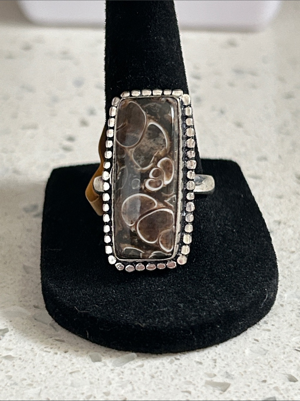 Turtella Jasper Gemstone Artisan Hancrafted Ring Size-9.75